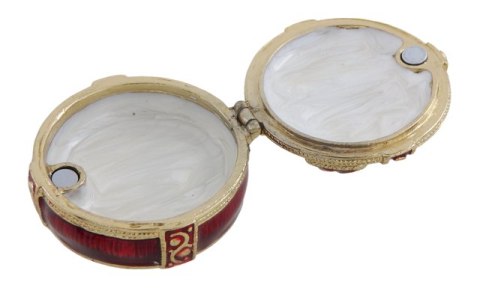 Ekskluzywne metalowe pudełeczko prezentowe z kryształkami - B0118-08