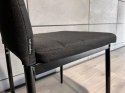 Krzesło tapicerowane zestaw 4 VALVA LINE FABRIC BLACK