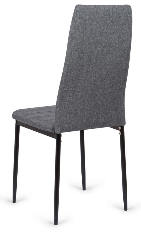 Krzesło tapicerowane zestaw 4 VALVA LINE FABRIC GREY