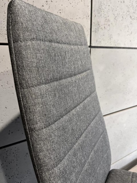 Krzesło tapicerowane zestaw 4 VALVA LINE FABRIC GREY
