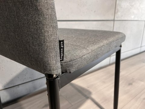 Krzesło tapicerowane zestaw 4 VALVA LINE FABRIC GREY