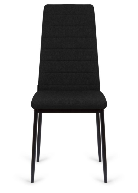 Krzesło tapicerowane zestaw 4 VALVA LINE VELVET BLACK