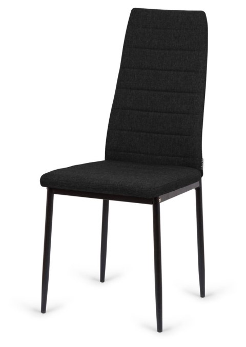 Krzesło tapicerowane zestaw 4 VALVA LINE VELVET BLACK