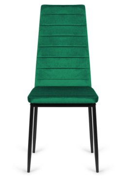 Krzesło tapicerowane zestaw 4 VALVA LINE VELVET GREEN