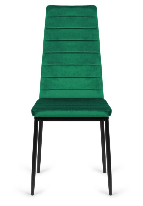 Krzesło tapicerowane zestaw 4 VALVA LINE VELVET GREEN