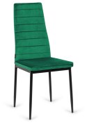 Krzesło tapicerowane zestaw 4 VALVA LINE VELVET GREEN