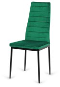 Krzesło tapicerowane zestaw 4 VALVA LINE VELVET GREEN