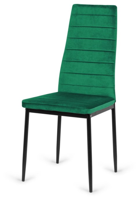 Krzesło tapicerowane zestaw 4 VALVA LINE VELVET GREEN