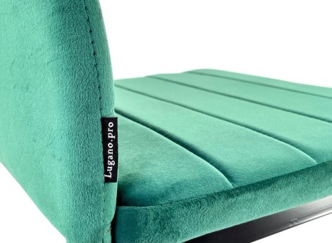 Krzesło tapicerowane zestaw 4 VALVA LINE VELVET GREEN
