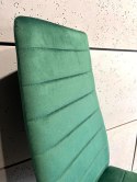 Krzesło tapicerowane zestaw 4 VALVA LINE VELVET GREEN