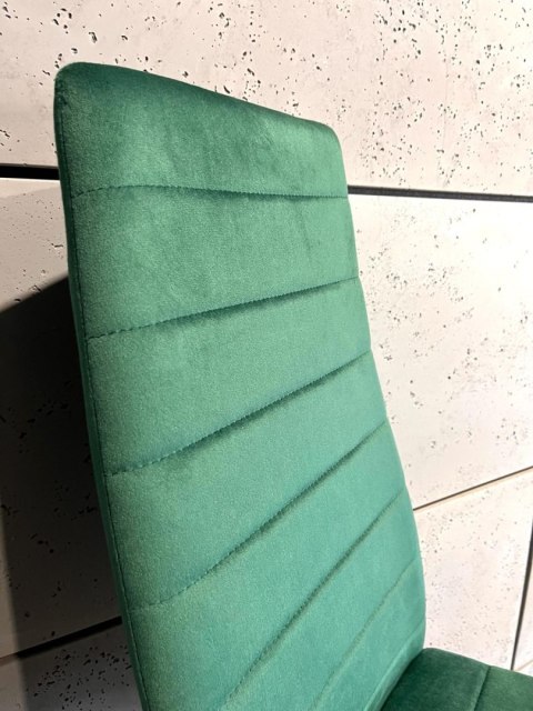 Krzesło tapicerowane zestaw 4 VALVA LINE VELVET GREEN