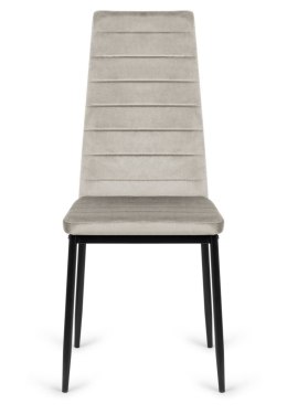 Krzesło tapicerowane zestaw 4 VALVA LINE VELVET GREY