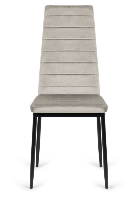 Krzesło tapicerowane zestaw 4 VALVA LINE VELVET GREY