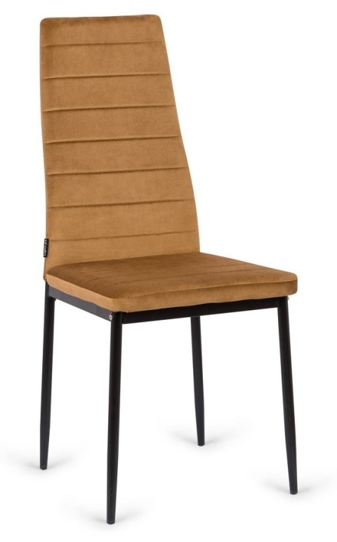 Krzesło tapicerowane zestaw 4 VALVA LINE VELVET TRUFLE