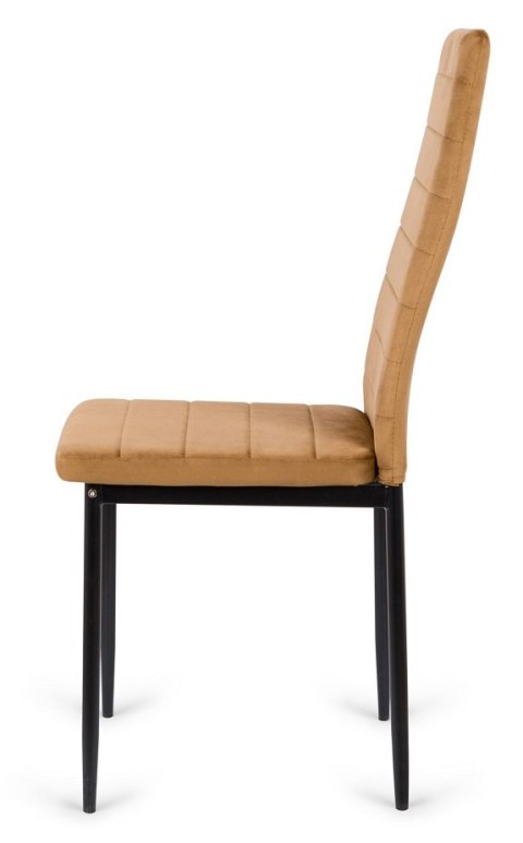 Krzesło tapicerowane zestaw 4 VALVA LINE VELVET TRUFLE