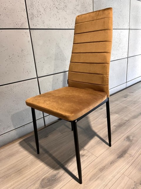 Krzesło tapicerowane zestaw 4 VALVA LINE VELVET TRUFLE