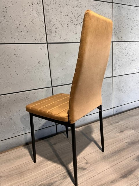 Krzesło tapicerowane zestaw 4 VALVA LINE VELVET TRUFLE