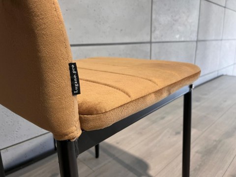 Krzesło tapicerowane zestaw 4 VALVA LINE VELVET TRUFLE