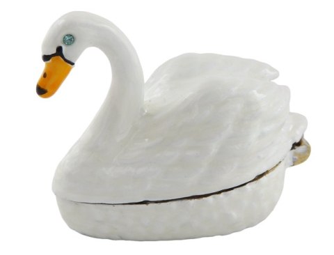Wyjątkowe, metalowe pudełeczko prezentowe - Łabędź - B0736-02