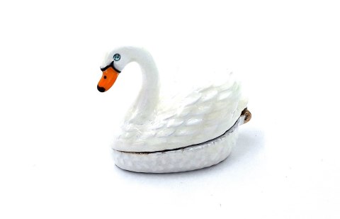 Wyjątkowe, metalowe pudełeczko prezentowe - Łabędź - B0736-02