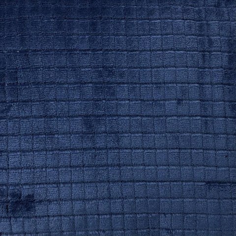 Koc narzuta z mikrofibry 160x200 Kostka granatowy 50