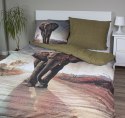 Pościel bawełniana 160x200 Słoń słonie 0098 Zachód Słońca perkal Faro
