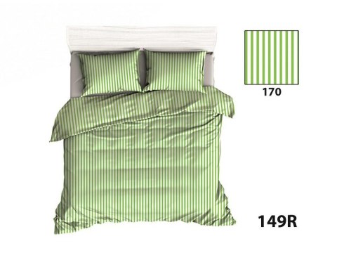 Poszewka bawełniana 40x40 R149 paski seledynowe białe