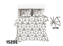 Poszewka bawełniana 40x60 1520E biała szara geometryczna 377N