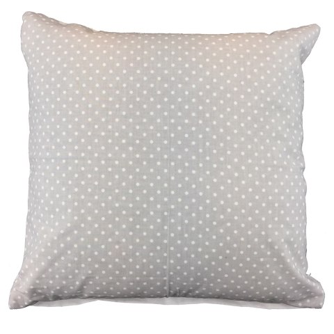 Poszewka bawełniana 40x60 943E R115 szara groszki białe oabustronna