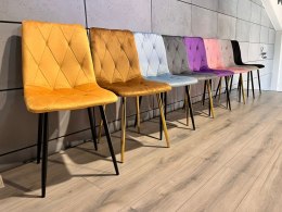 Krzesło tapicerowane BORGO VELVET MUSTARD II GATUNEK