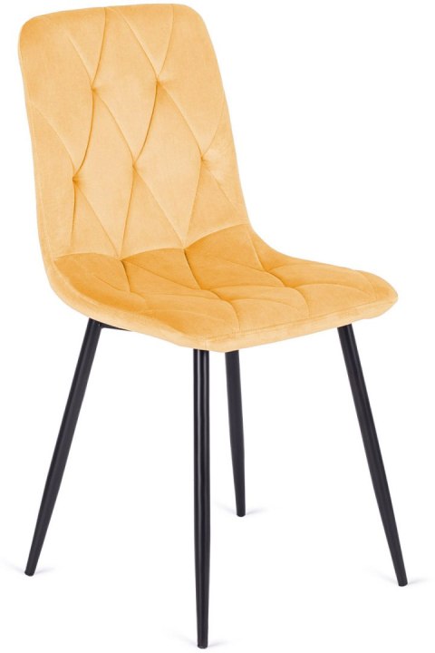 Krzesło tapicerowane BORGO VELVET MUSTARD II GATUNEK