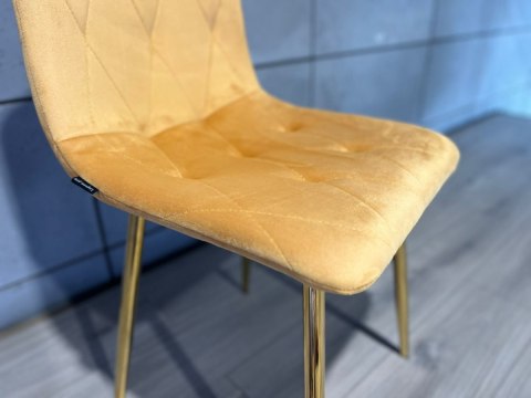 Krzesło tapicerowane BORGO VELVET MUSTARD II GATUNEK