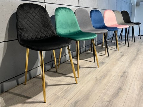 Krzesło tapicerowane CARO VELVET BLACK II GATUNEL