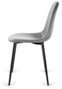 Krzesło tapicerowane CARO VELVET GREY II GATUNEK