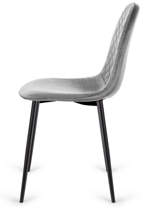 Krzesło tapicerowane CARO VELVET GREY II GATUNEK