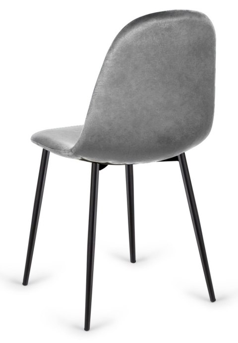 Krzesło tapicerowane CARO VELVET GREY II GATUNEK