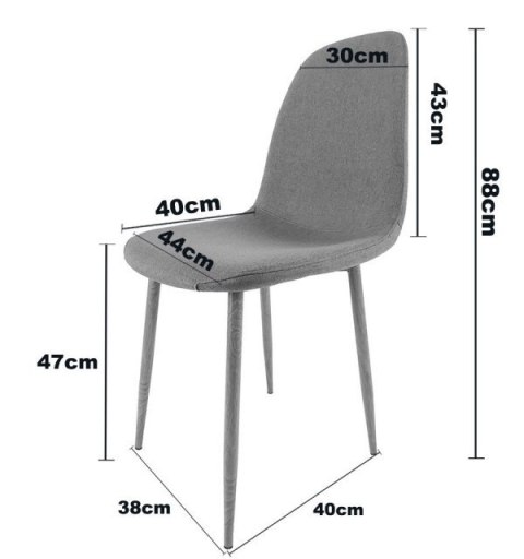 Krzesło tapicerowane CARO VELVET GREY II GATUNEK