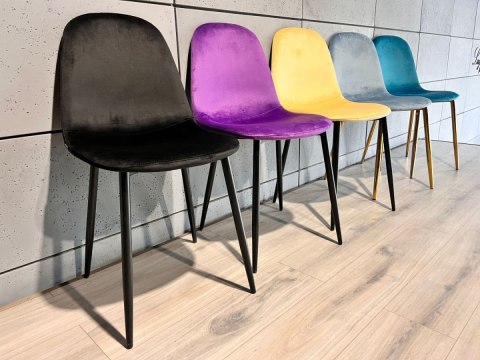 Krzesło tapicerowane GIULIA VELVET BLACK II GATUNEK