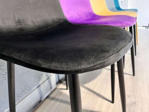 Krzesło tapicerowane GIULIA VELVET BLACK II GATUNEK