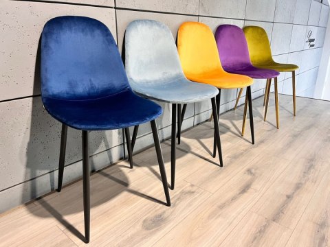 Krzesło tapicerowane GIULIA VELVET BLUE II GATUNEK