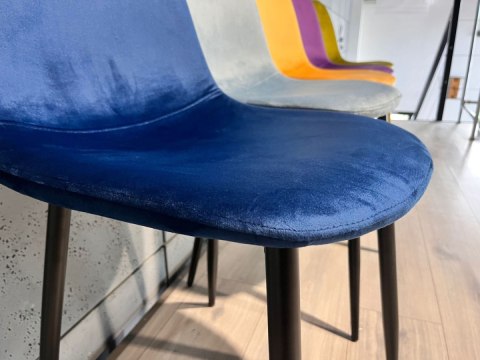 Krzesło tapicerowane GIULIA VELVET BLUE II GATUNEK