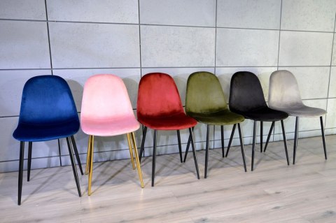 Krzesło tapicerowane GIULIA VELVET BLUE II GATUNEK