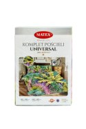 Pościel bawełniana 160x200 Liście zielona kolorowa Universal Matex