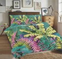 Pościel bawełniana 160x200 Liście zielona kolorowa Universal Matex
