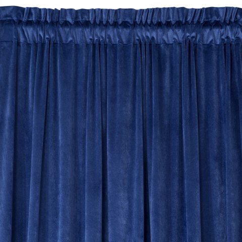 Zasłona gotowa na taśmie 135x270 Rosa granatowa welurowa D91