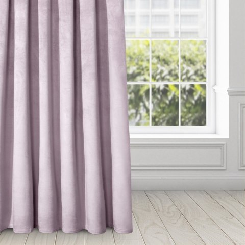 Zasłona gotowa na taśmie 135x270 Rosa pudrowa welurowa D91