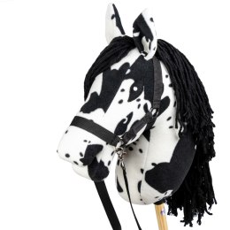 Hobby Horse z kantarem - łaciaty - appaloosa - czarno biały - dla dziecka