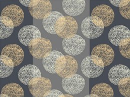 Pościel bawełniana 160x200 kłębek szara brązowa 1500N Classic