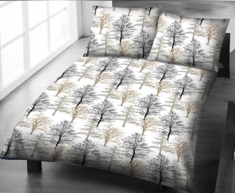 Pościel bawełniana 160x200 wzór 914E Drzewa