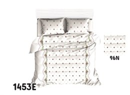 Poszewka bawełniana 40x40 1453E biała bordiura czerwona 96N